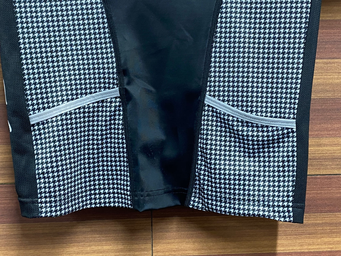 IQ186 サイコロジー CYCOLOGY 半袖 サイクルジャージ 黒 千鳥柄 レディース L MOJO