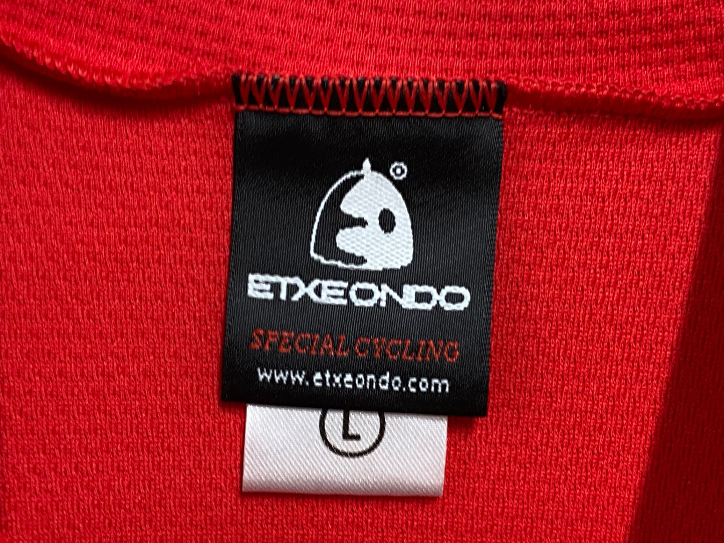 JC659 エチュンド ETXEONDO 半袖 サイクルジャージ 赤 黒 L 未使用