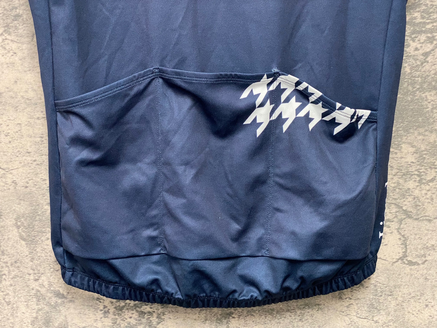 JA838 リオンドカペルミュール Lion de KAPELMUUR 半袖 サイクルジャージ 白 L ※穴あき、汚れのためジャンク