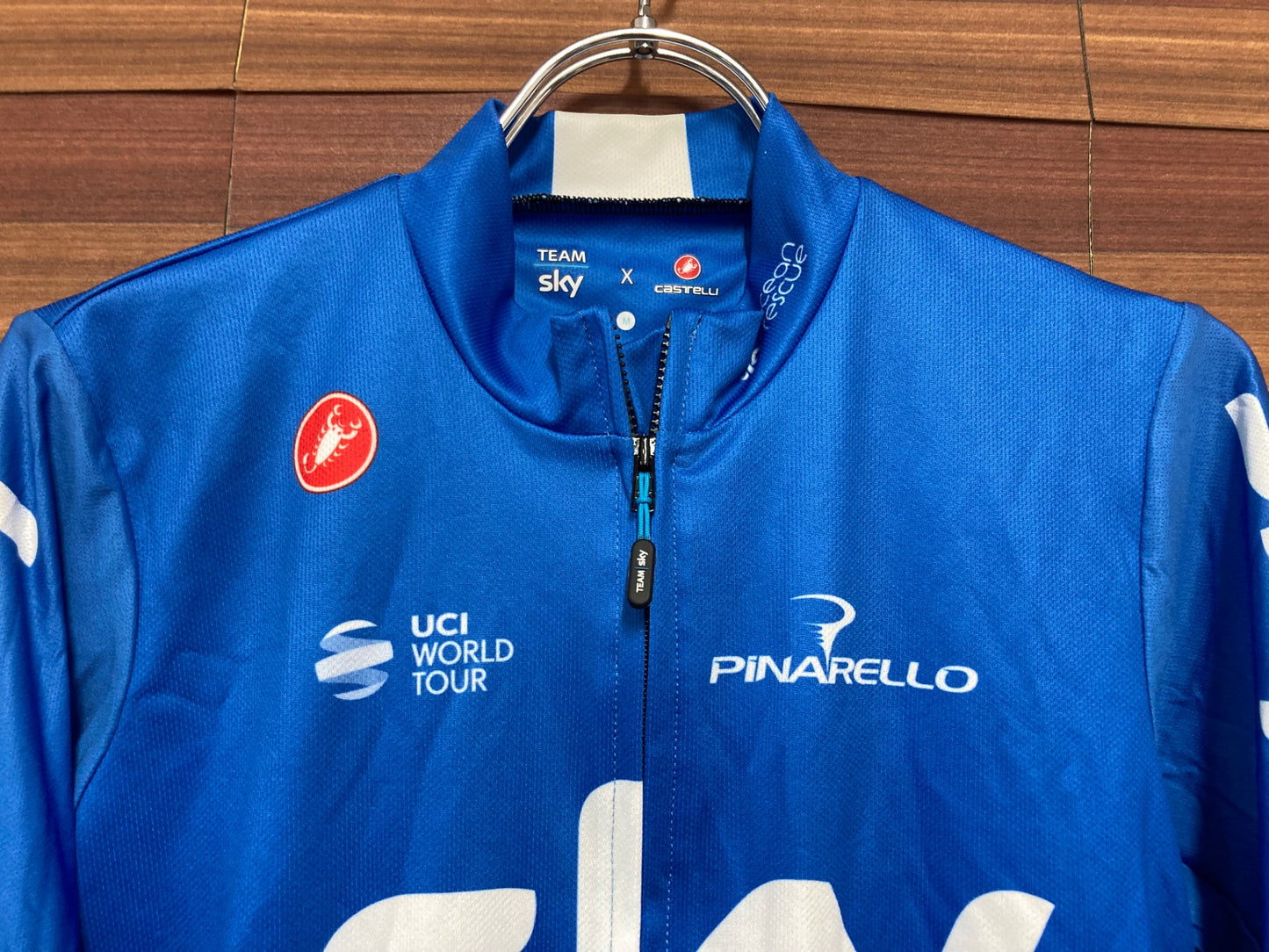 IS780 カステリ CASTELLI TEAM SKY 半袖 サイクルジャージ 青 M