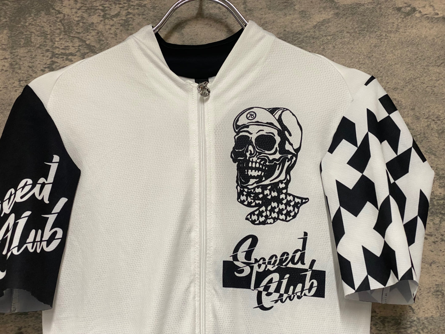 JB912 アソス ASSOS SPEED CLUB JERSEY 2020 半袖 サイクルジャージ 白 黒 ドクロ M 限定ジャージ