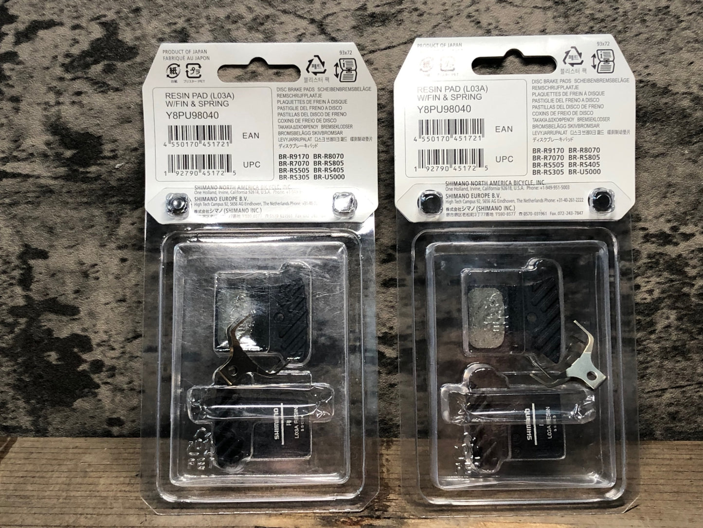 JA558 シマノ SHIMANO L03A RESIN ディスクブレーキ パッド レジン 2セット 未使用