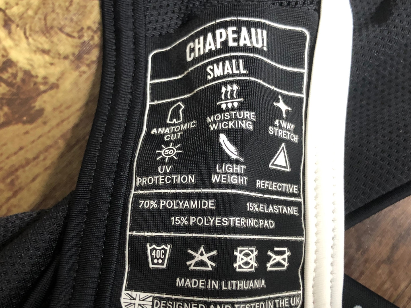 IZ895 シャポー CHAPEAU! ビブショーツ 黒 S ※パッド擦れ