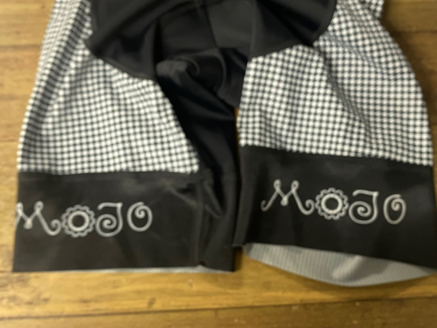 IQ185 サイコロジー CYCOLOGY レーサーパンツ 黒 千鳥柄 レディース L MOJO