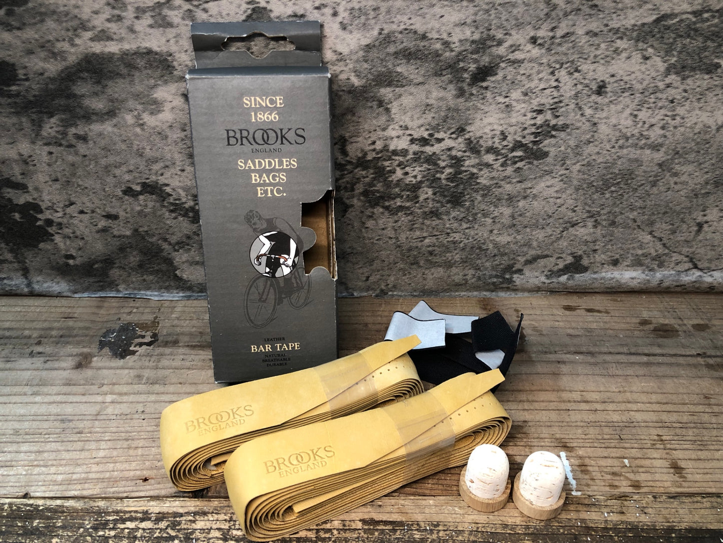 IO829 ブルックス BROOKS 皮 バーテープ マスタード 未使用