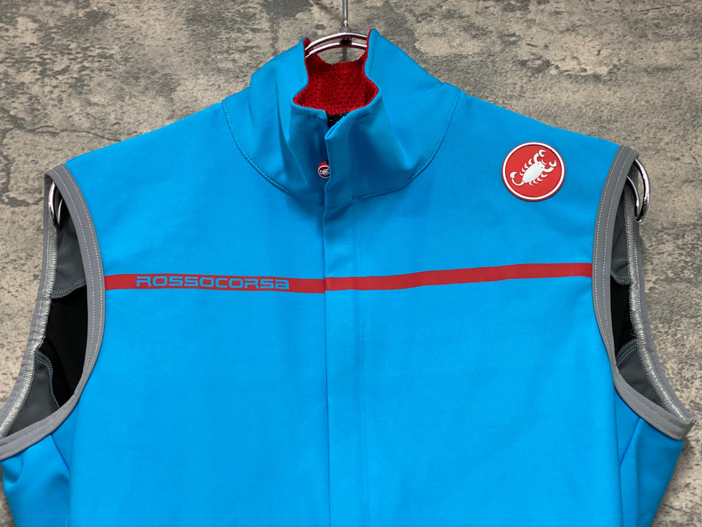 JA631 カステリ CASTELLI ROSSO CORSA Perfetto サイクルベスト ジレ 水色 S