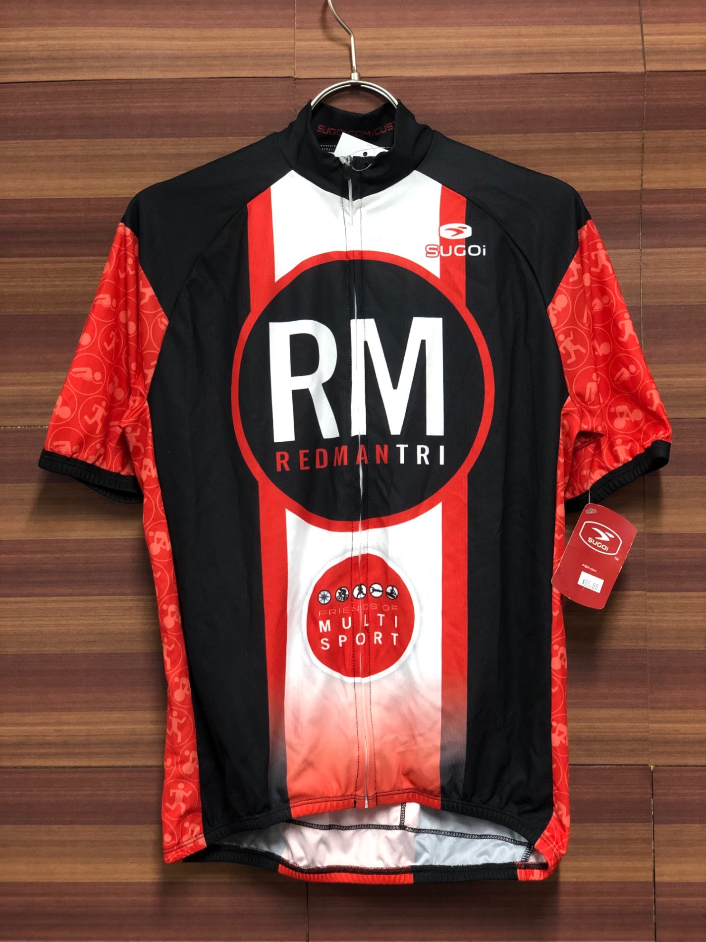 IO330 スゴイ sugoi 半袖 サイクルジャージ 黒白オレンジ S