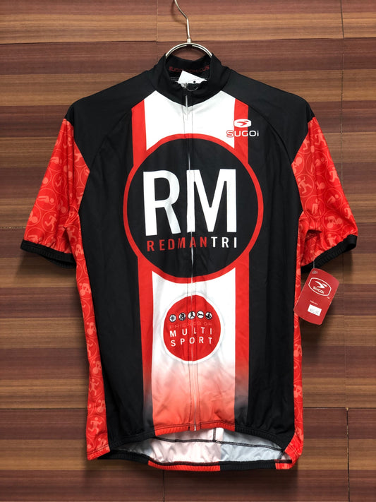 IO330 スゴイ sugoi 半袖 サイクルジャージ 黒白オレンジ S