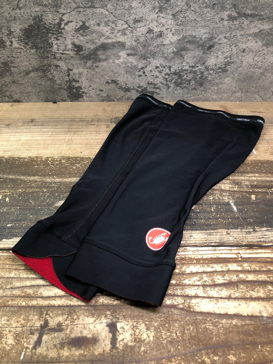 JA599 カステリ CASTELLI ニーウォーマー 黒 L 裏起毛