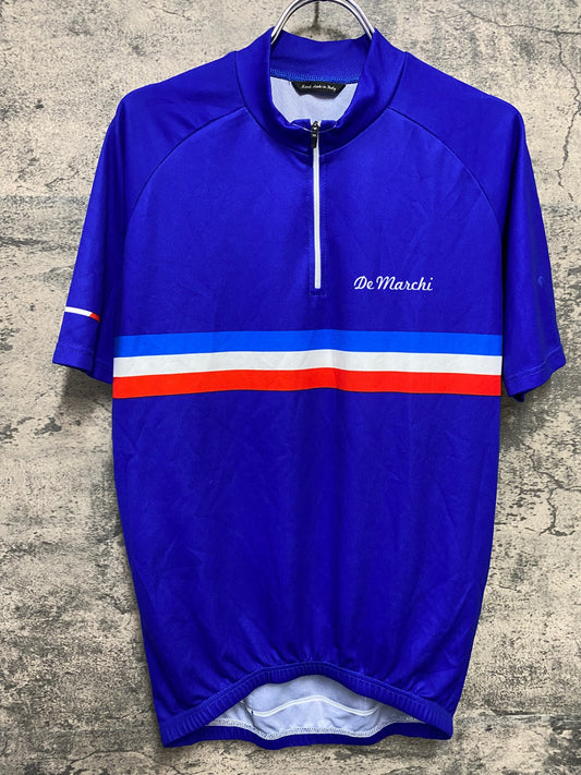 JB762 デマルキ DEMARCHI 半袖 サイクルジャージ 青 L