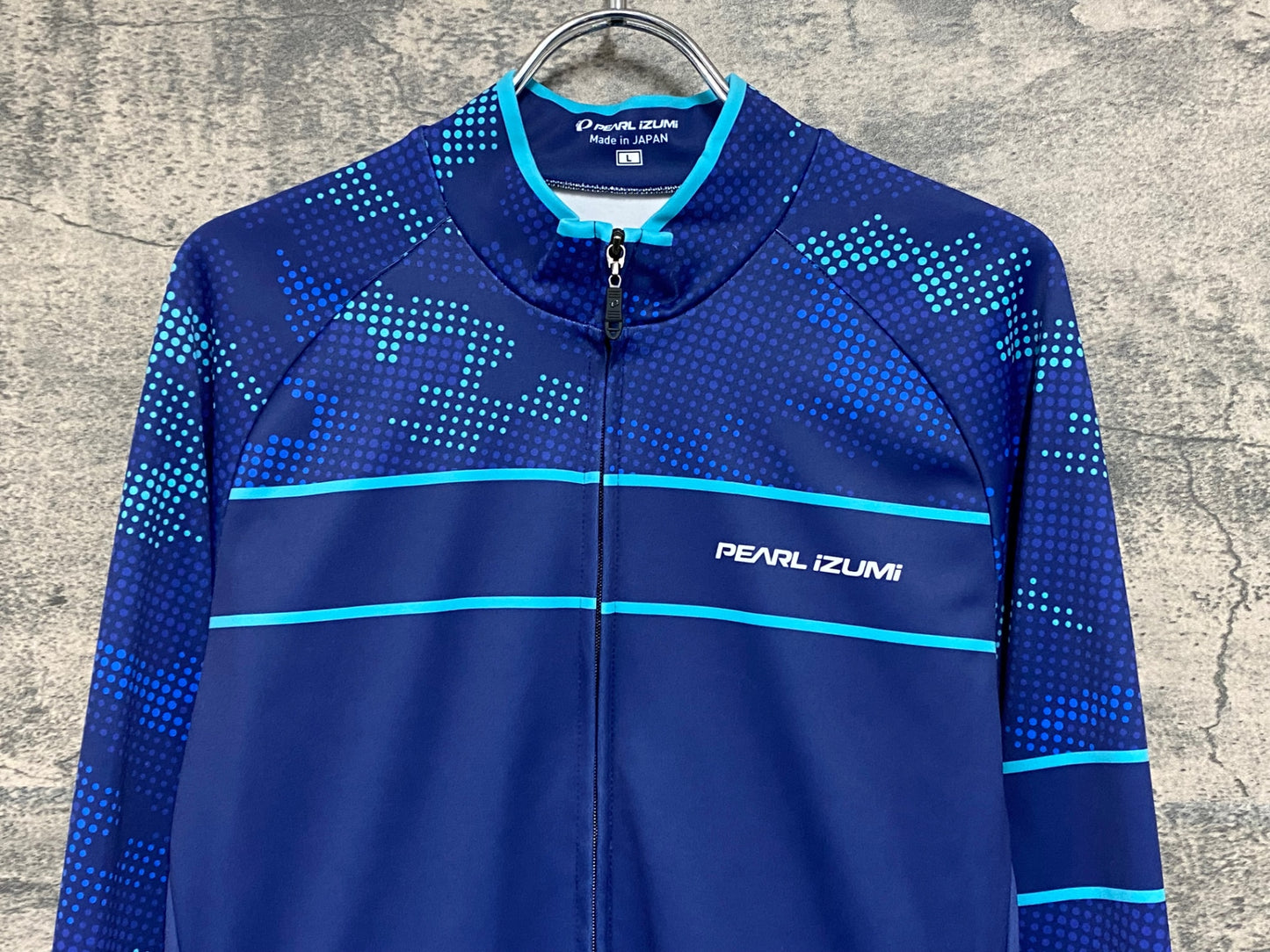 IY596 パールイズミ PEARL iZUMi 長袖 サイクルジャージ 裏起毛 青 L