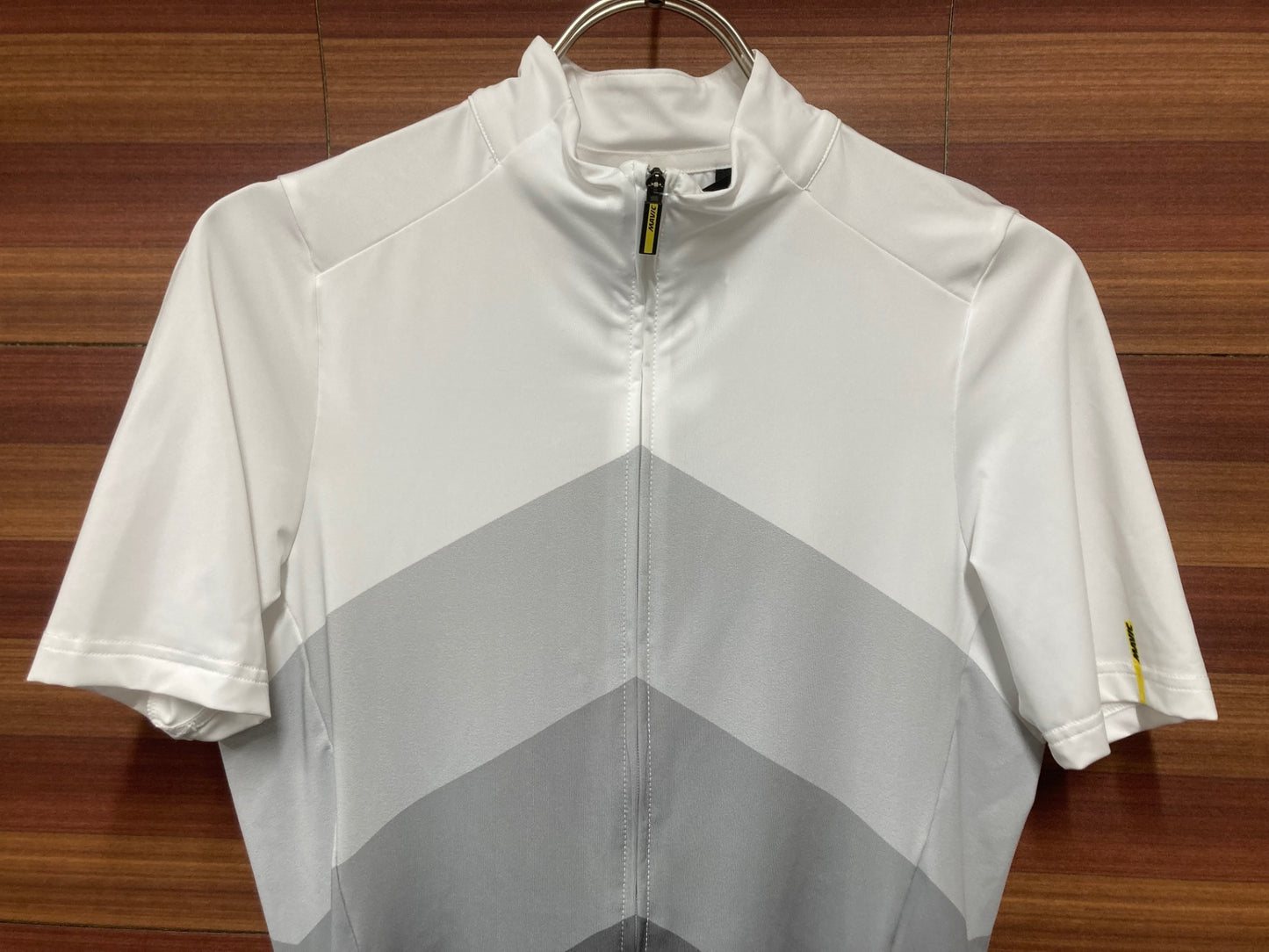 IQ205 マヴィック MAVIC 半袖 サイクルジャージ 白 グレー XS