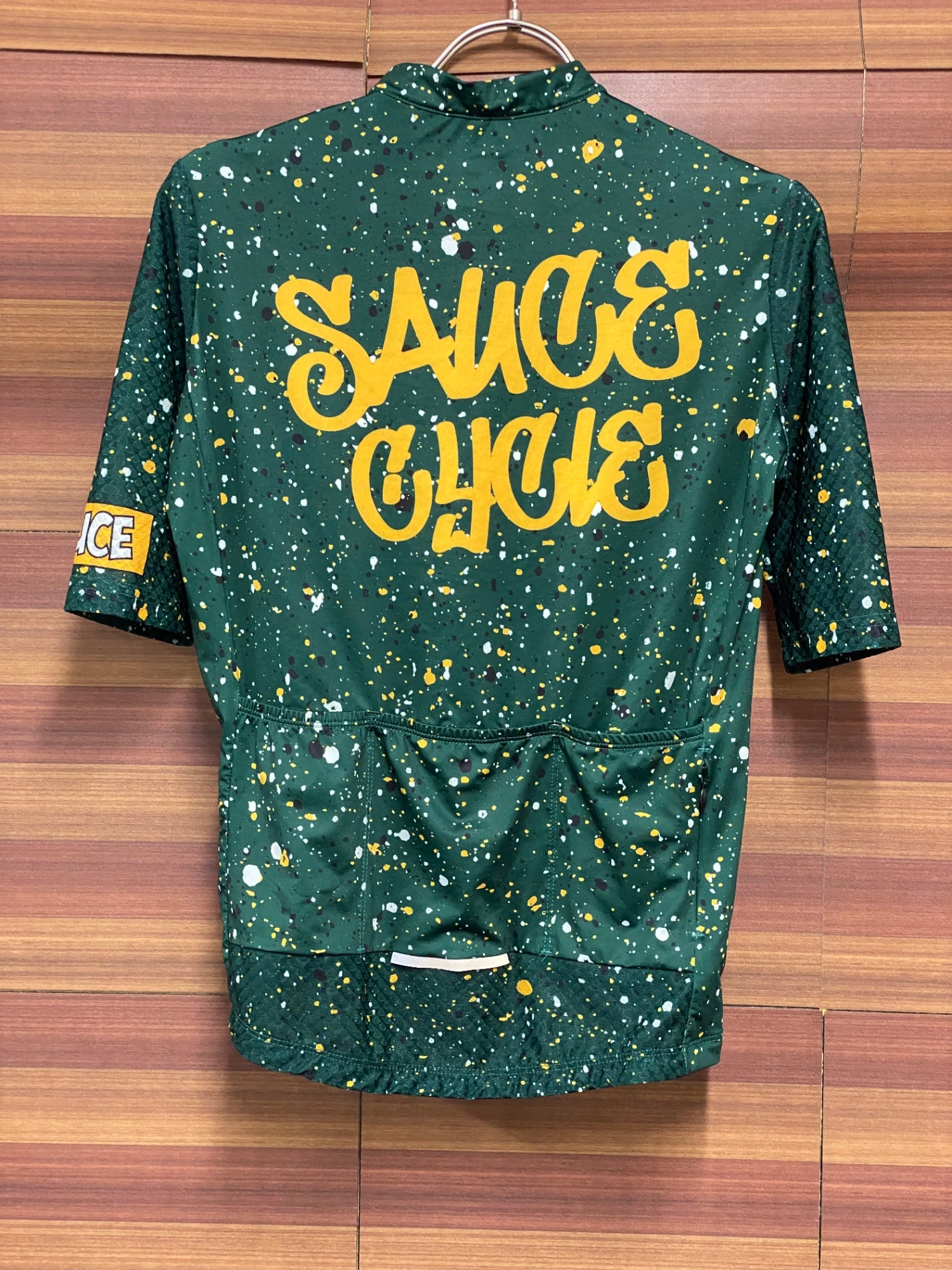 IU394 ソースサイクル SAUCE CYCLE 半袖 サイクルジャージ 緑 S