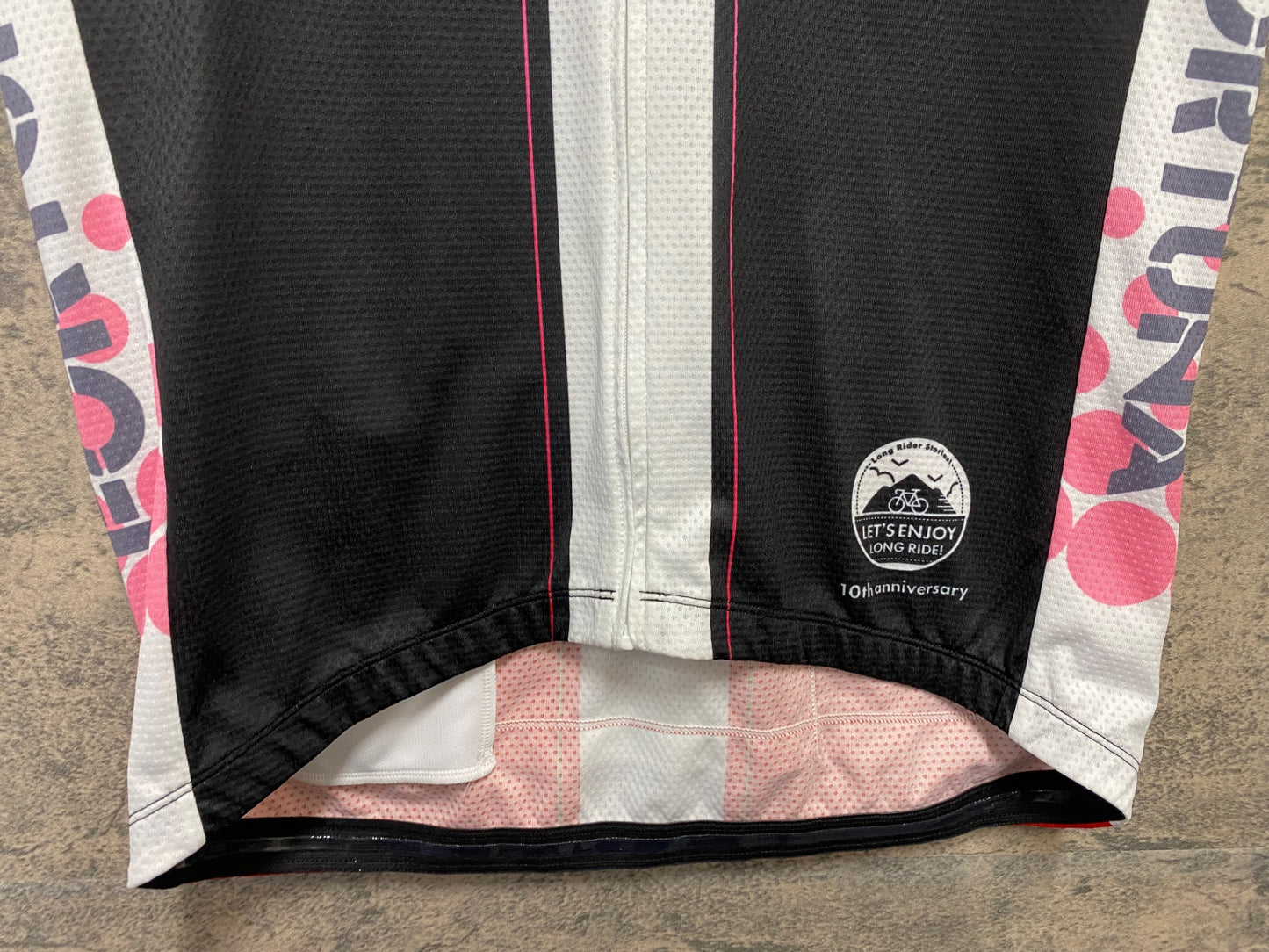 JB662 サンボルト SUNVOLT 半袖 サイクルジャージ 黒 赤 総柄 XL ろんぐらいだぁ すとーりーず