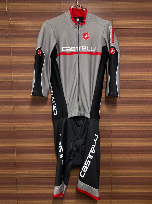 IR861 カステリ CASTELLI ROSSO CORSA 半袖 ワンピース セパレート グレー 黒 XXL