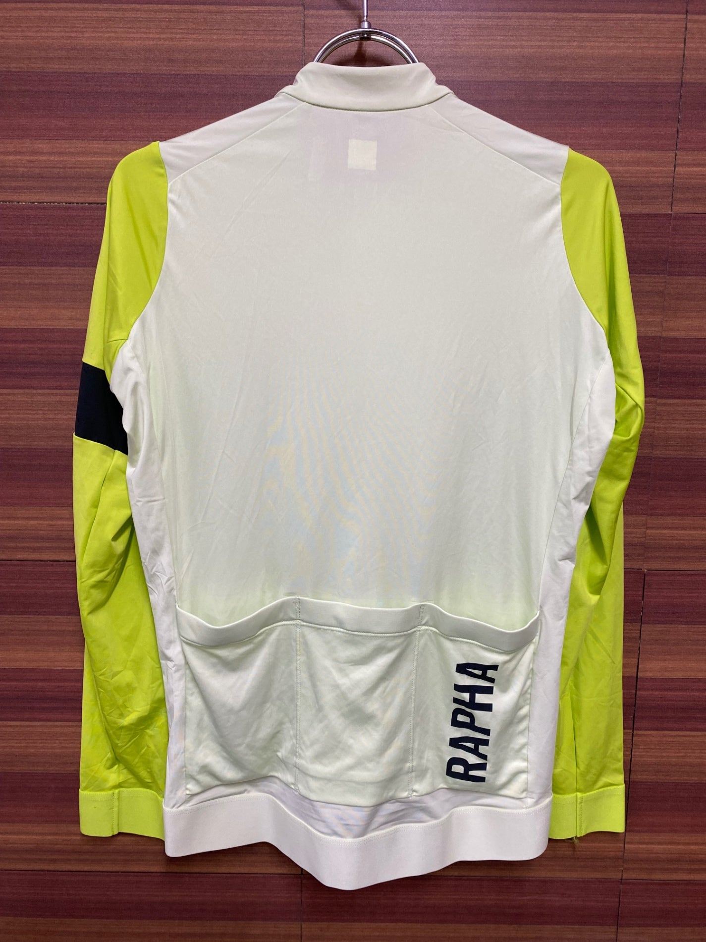 IC522 ラファ Rapha PRO TEAM LONG SLEEVE TRAINING JERSEY 長袖サイクルジャージ 蛍光 白 M