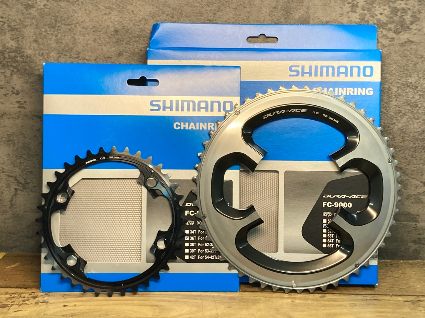 IT985 シマノ SHIMANO デュラエース DURA-ACE FC-9000 チェーンリング 52-36 未使用