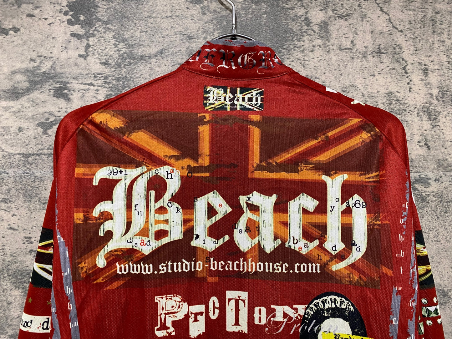 IY634 パンダーニ Pandani 長袖 サイクルジャージ 赤 白 L