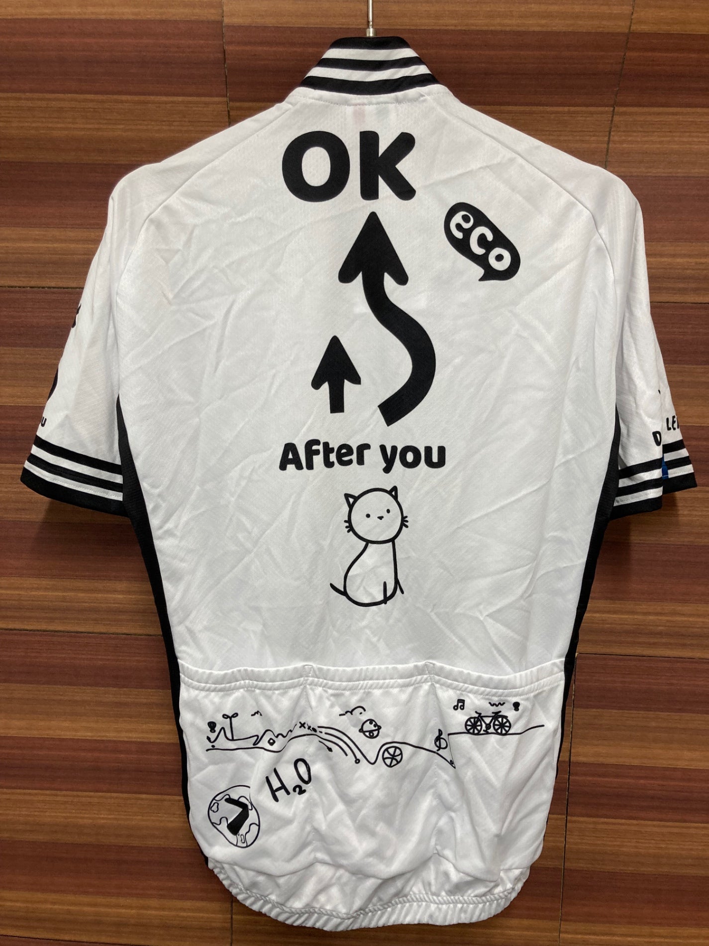 IW432 ジェッセージ GSG 半袖 サイクルジャージ 白 黒 レディース S