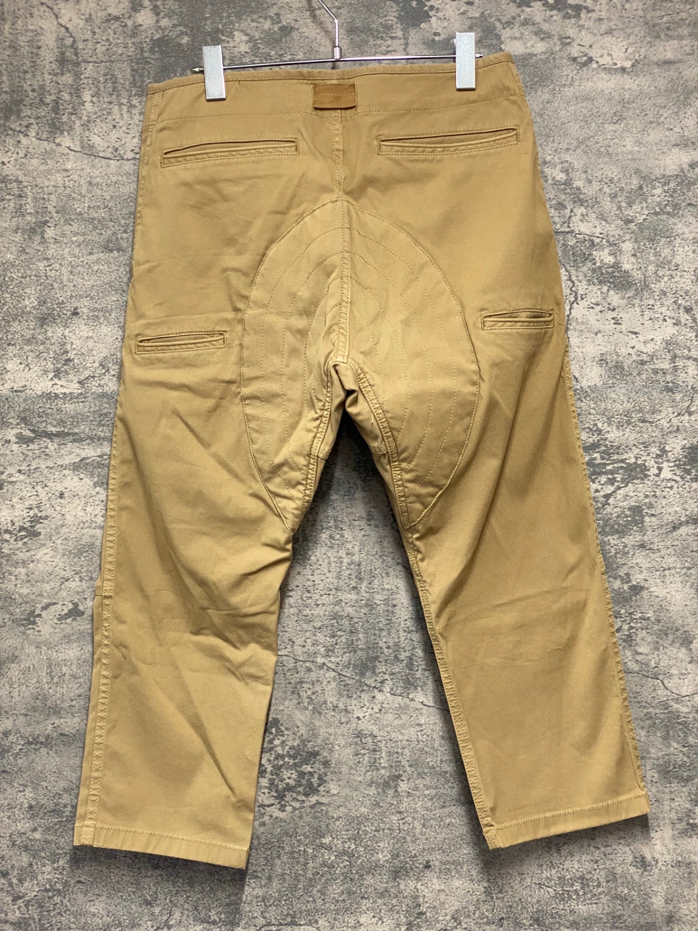 JC288 ナリフリ narifuri クロップドパンツ 七分丈 茶 M