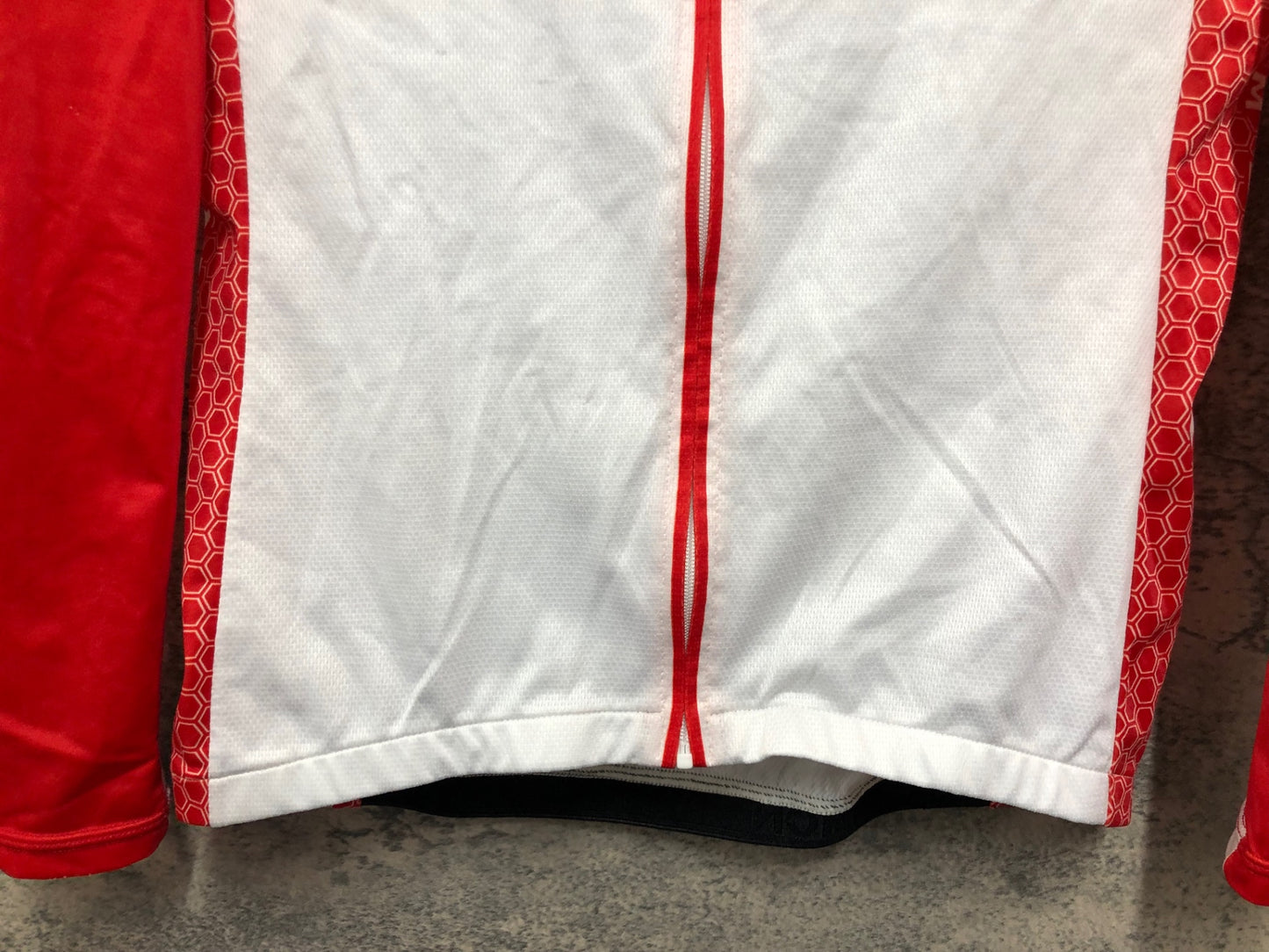 IZ892 mcn 長袖 サイクルジャージ 白 S sports kid