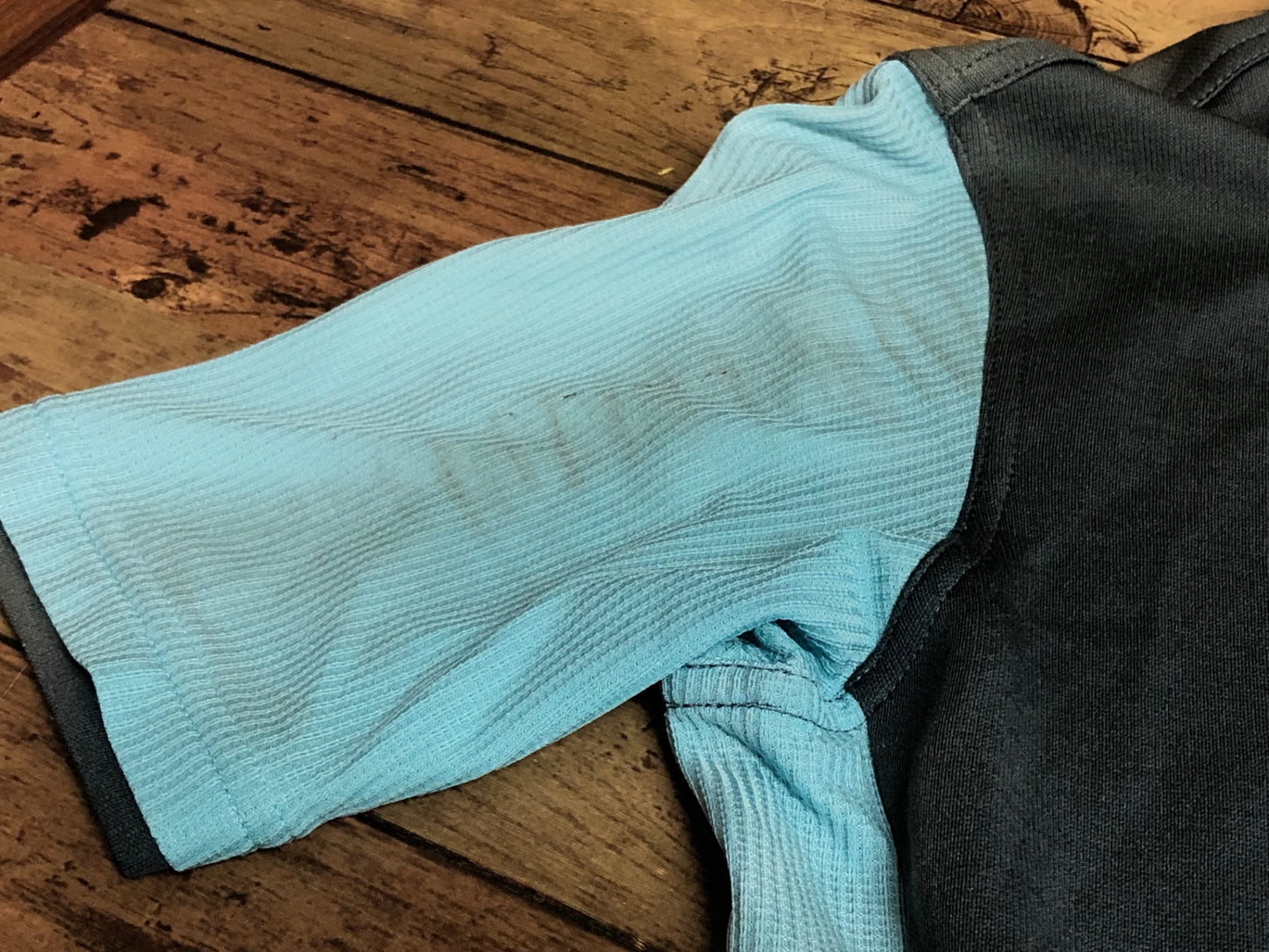 IN523 イザドア Isadore 半袖 サイクルジャージ グレー 青 水色 XS ※破れあり