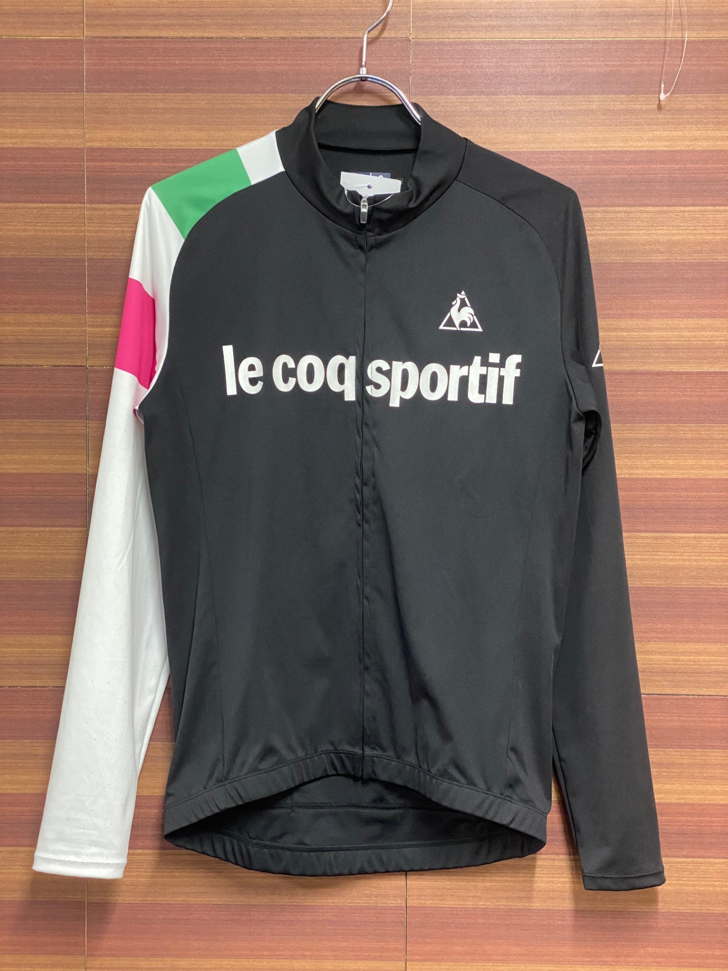 HT240 ルコックスポルティフ le coq sportif 長袖サイクルジャージ 黒 S