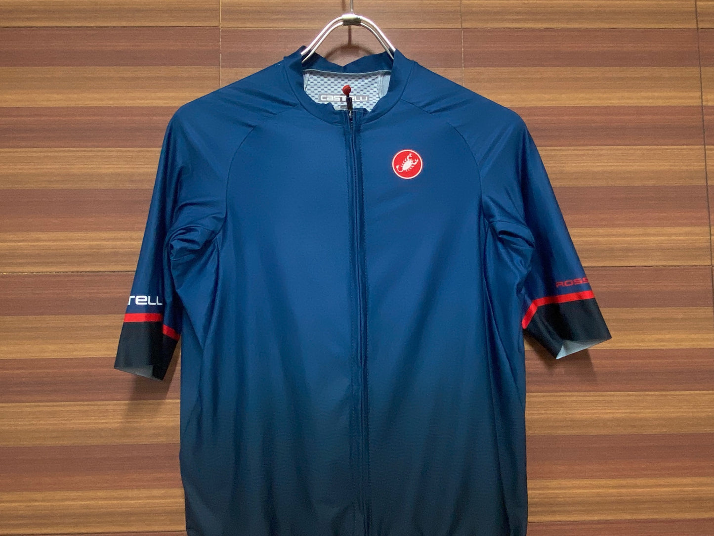 IH753 カステリ CASTELLI ROSSO CORSA 半袖 サイクルジャージ 青 XL