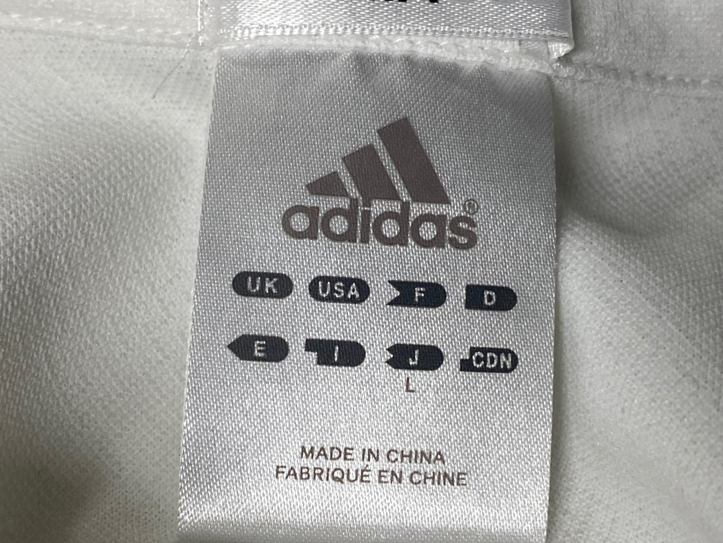 IR937 アディダス adidas 半袖 サイクルジャージ 白 L ハーフジップ