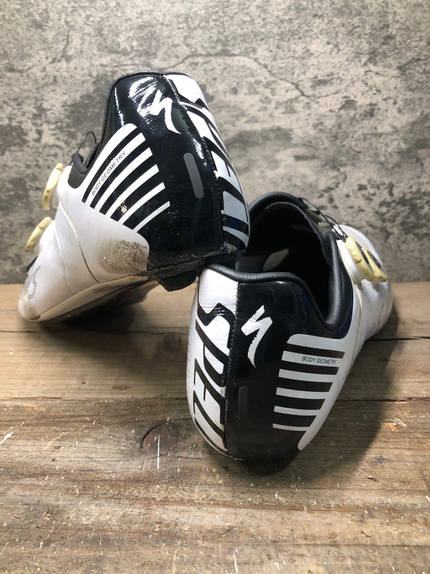 IP273 スペシャライズド SPECIALIZED S-WORKS RD ビンディングシューズ 白 黒 EU44.5 SPD-SL