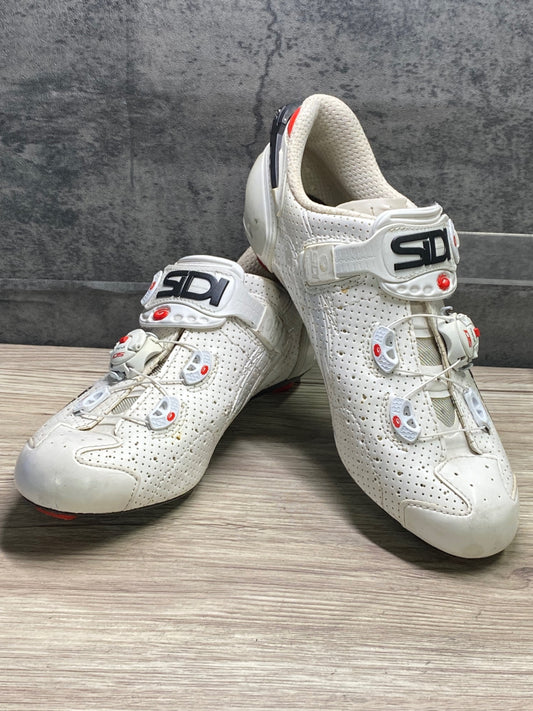 JA908 シディ SIDI WIRE CARBON ビンディングシューズ 白 EU39 3穴