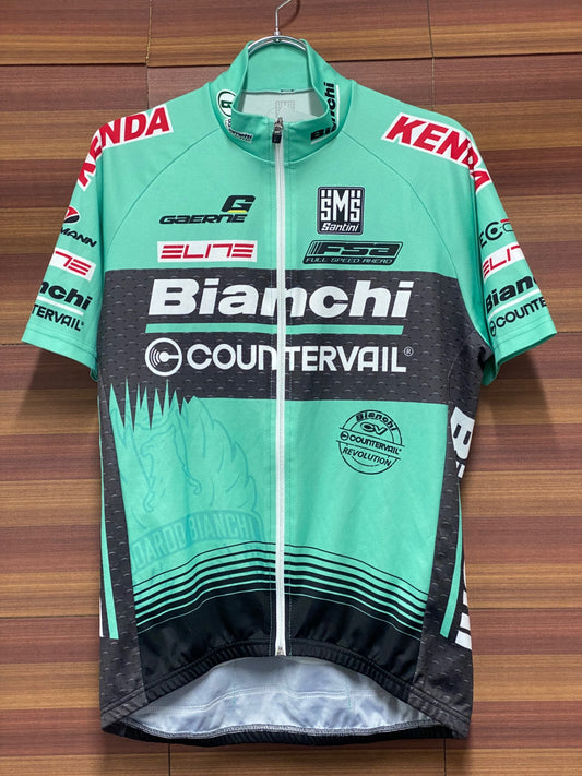 IU096 サンティーニ Santini 半袖 サイクルジャージ チェレステ 黒 L