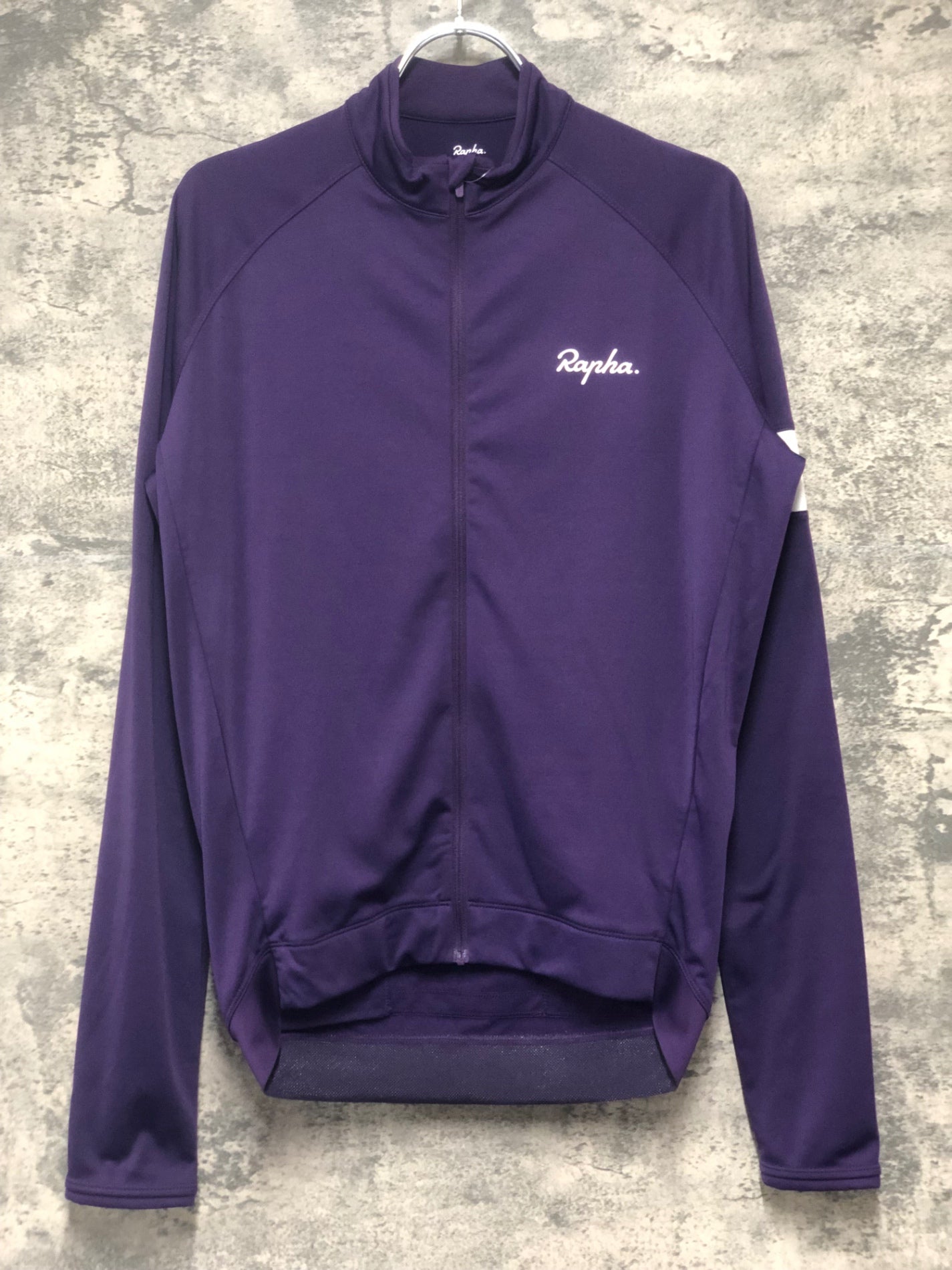 IY241 ラファ Rapha CORE LONG SLEEVE JERSEY 長袖 サイクルジャージ 紫 M 裏起毛