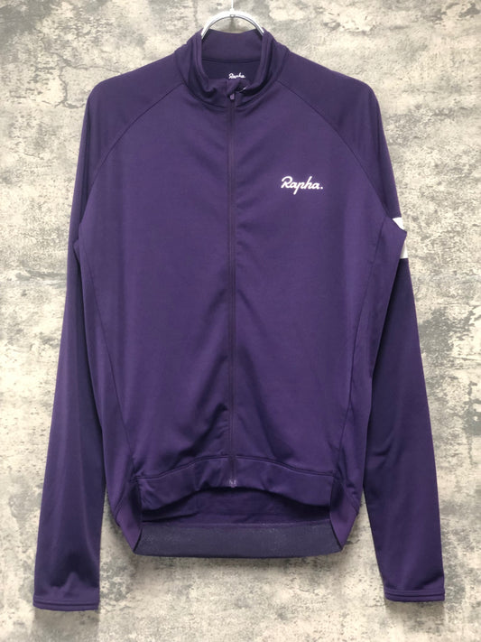 IY241 ラファ Rapha CORE LONG SLEEVE JERSEY 長袖 サイクルジャージ 紫 M 裏起毛