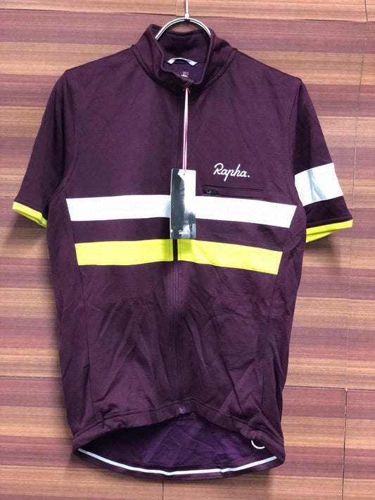 IO657 ラファ Rapha Brevet 半袖 サイクルジャージ M マルーン