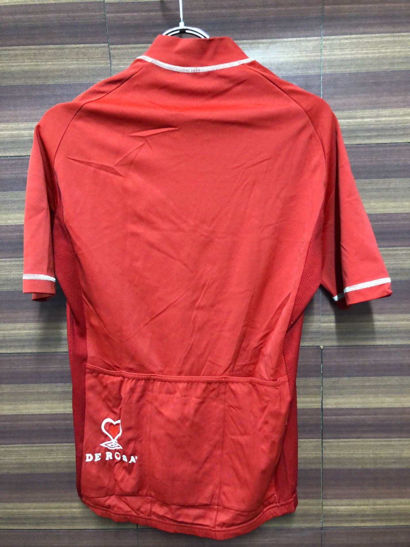 IQ349 デローザ DE ROSA 半袖サイクルジャージ 赤 M