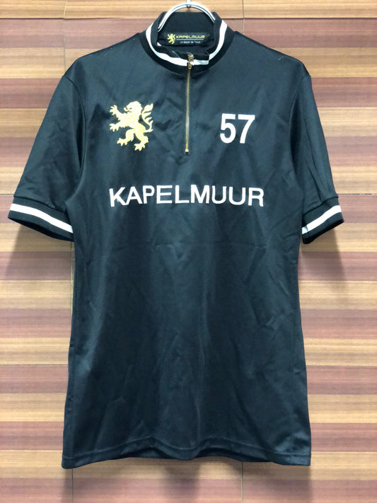 IQ844 カペルミュール KAPELMUU 半袖 サイクルジャージ 黒 ハーフジップ ※サイズ不明