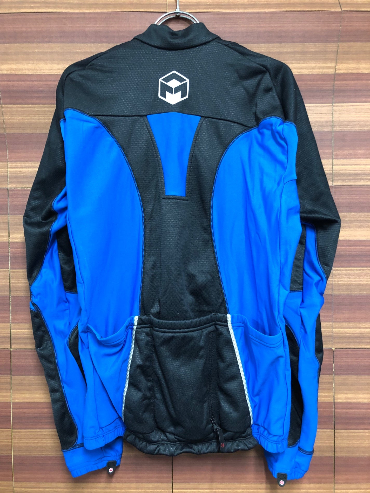 IQ315 シマノ SHIMANO ACCU-3D 長袖サイクルジャージ 黒青 L