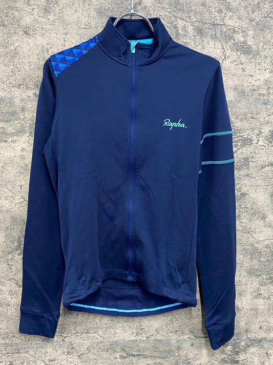 IY131 ラファ Rapha Long Sleeve Cross 長袖 サイクルジャージ S ブルー