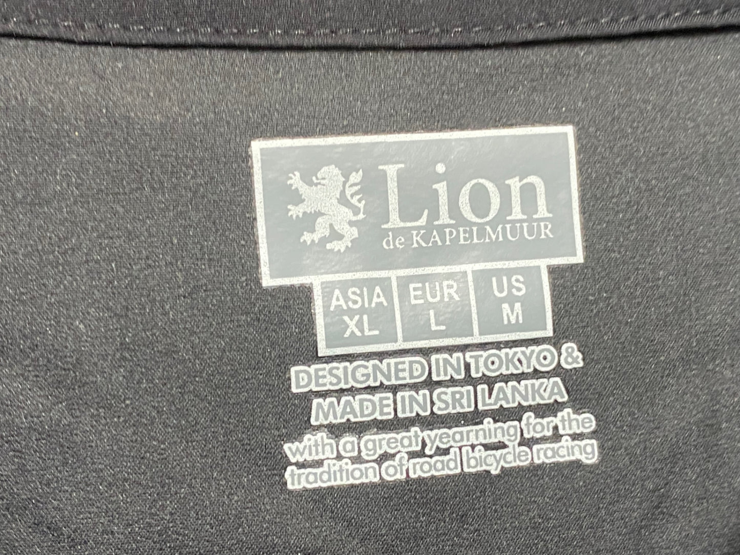 JA986 リオンドカペルミュール Lion de KAPELMUUR サイクルベスト ジレ 黒 XL