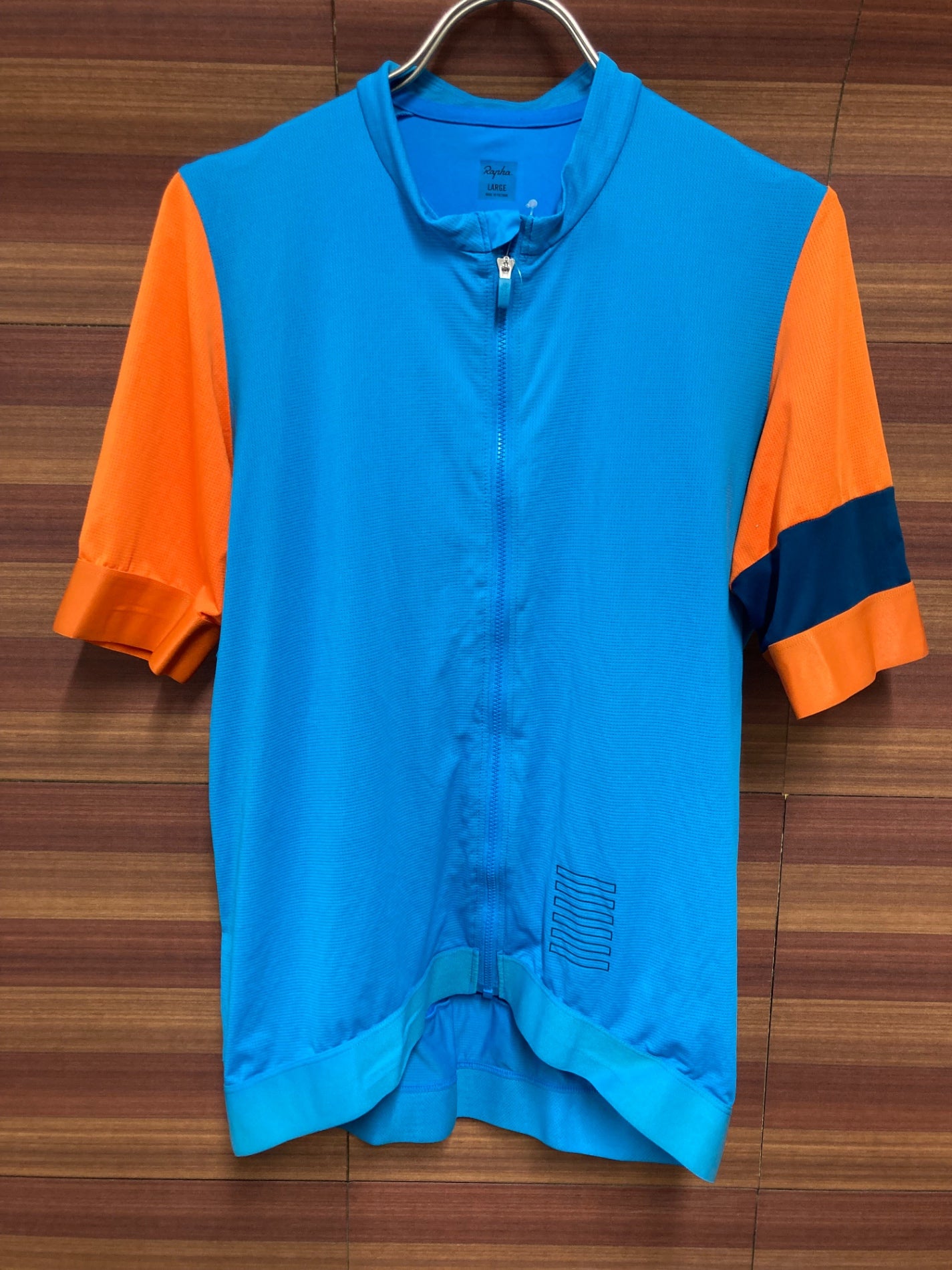 IW246 ラファ Rapha PRO TEAM TRAINING JERSEY 半袖 サイクルジャージ 青 オレンジ L