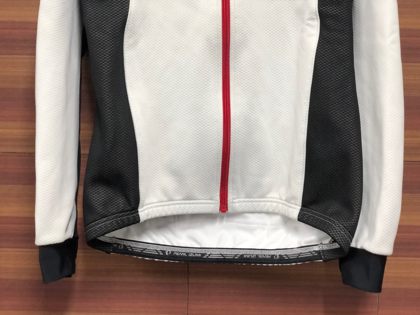 IS297 パールイズミ PEARL iZUMi 長袖 サイクルジャケット 白 黒 L 裏起毛