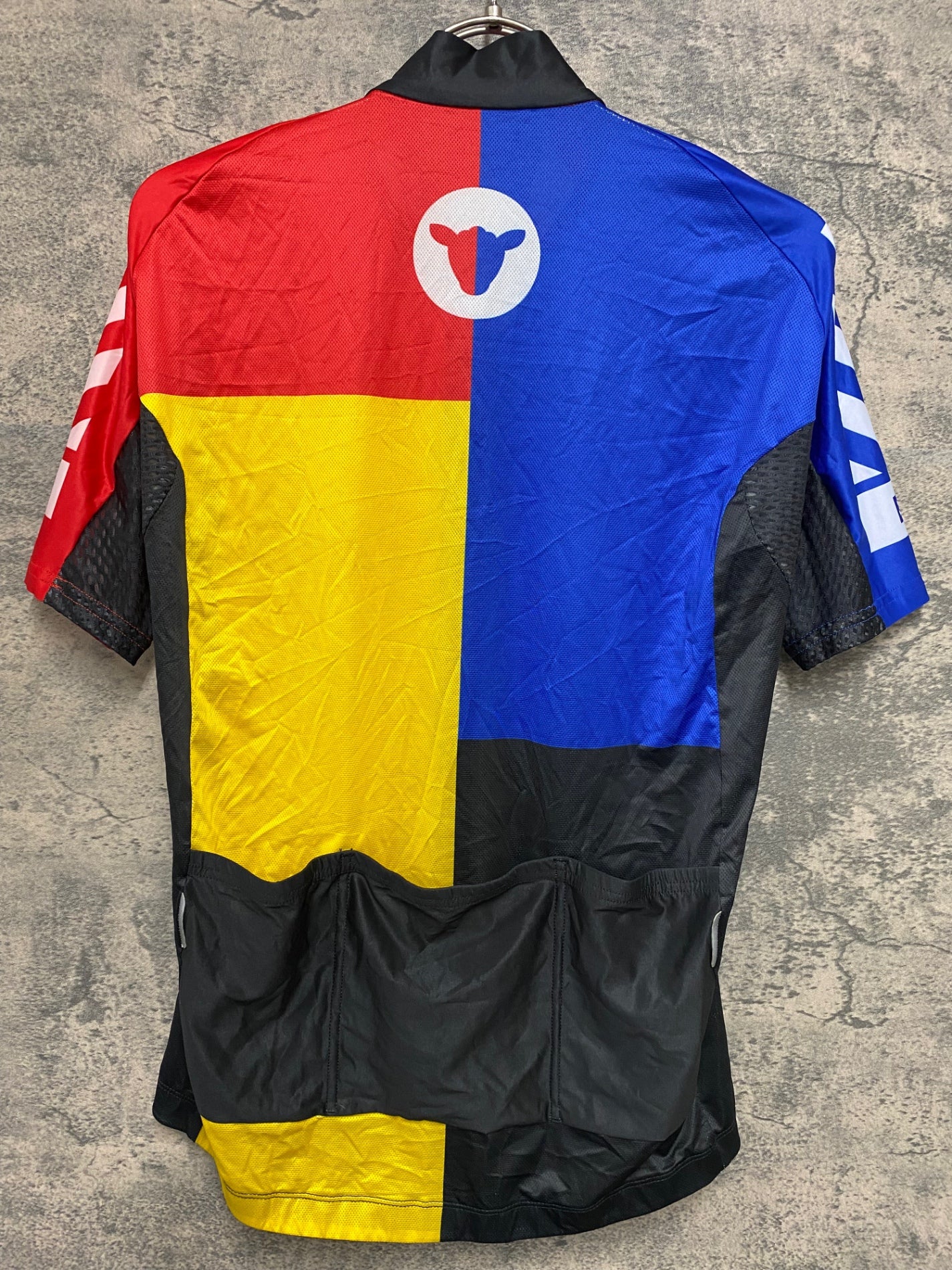 JD373 ブラックシープ BLACK SHEEP WEGOTGAME 半袖 サイクルジャージ 赤 青 黄 M