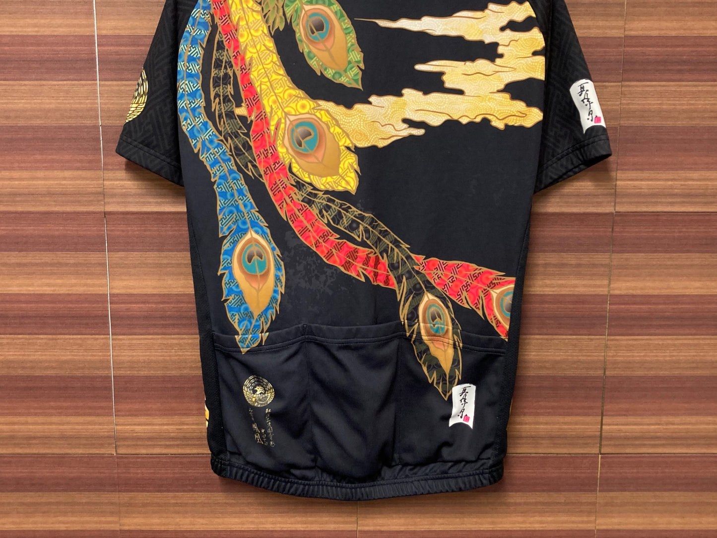 IJ872 パールイズミ 半袖サイクルジャージ L 和 総柄 ※スレあり