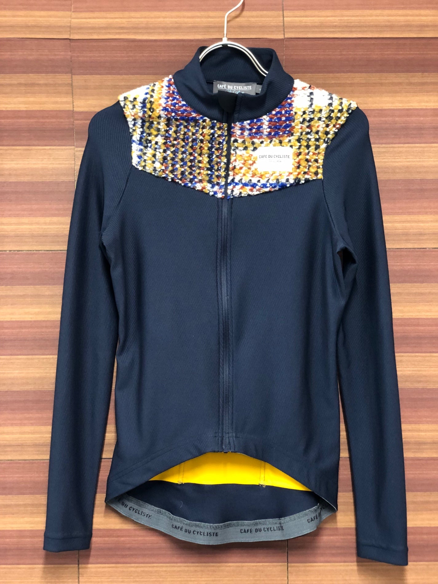 IN924 カフェドシクリステ CAFE DU CYCLISTE 長袖 サイクルジャージ S 紺 レディース