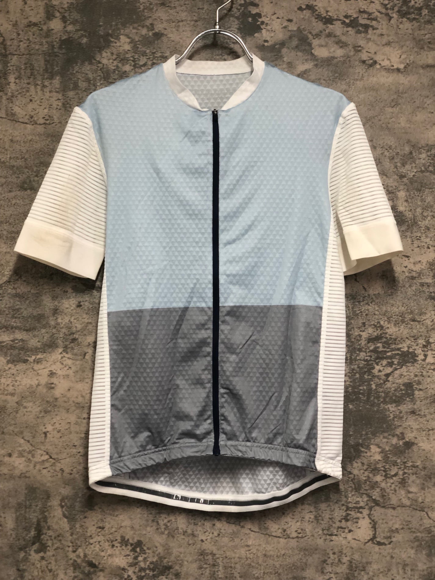 IX104 カフェドシクリステ Cafe du Cycliste Micheline man 半袖 サイクルジャージ 水色 白 S