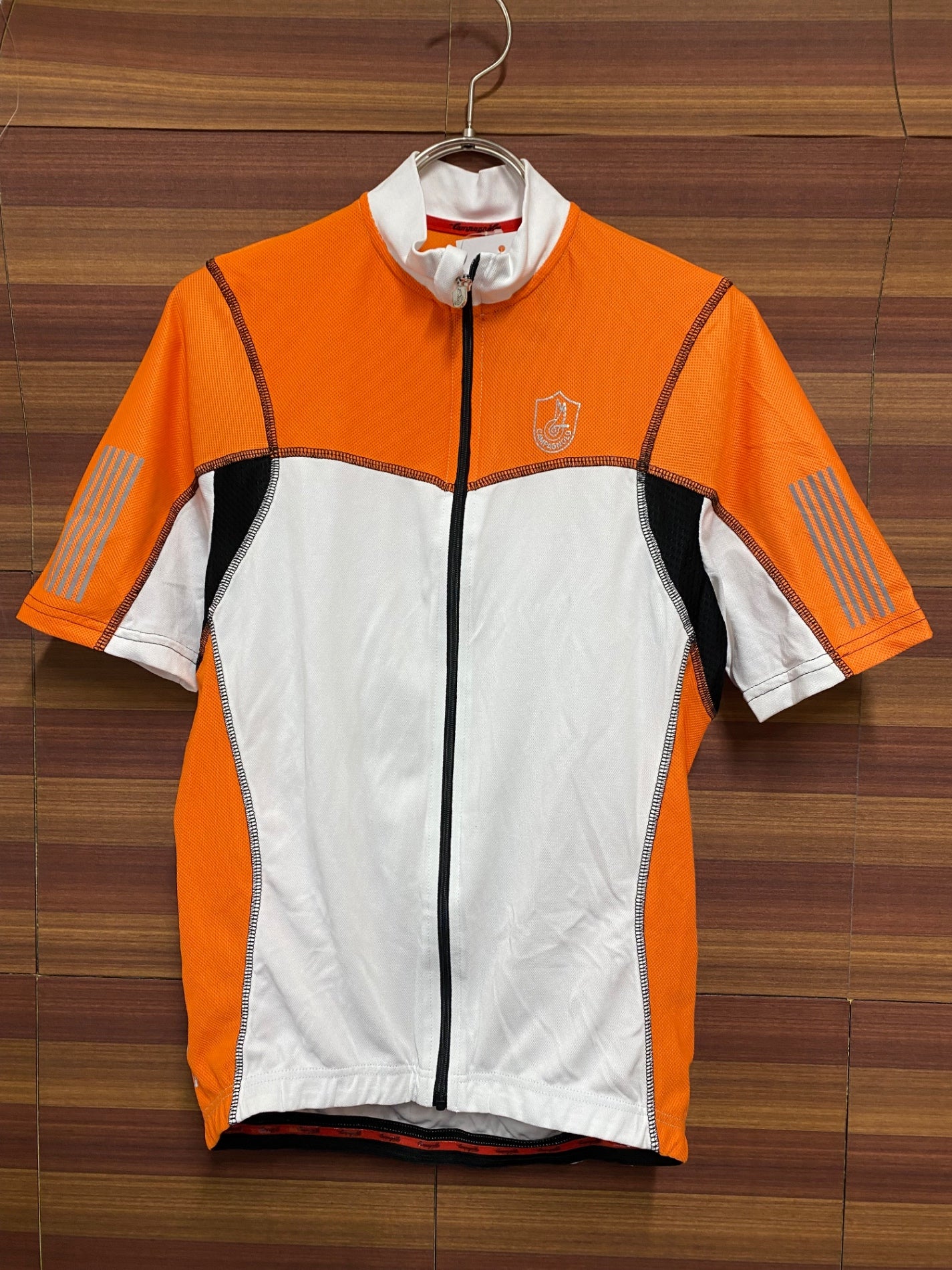 IQ352 カンパニョーロ CAMPAGNOLO 半袖サイクルジャージ 白オレンジ L