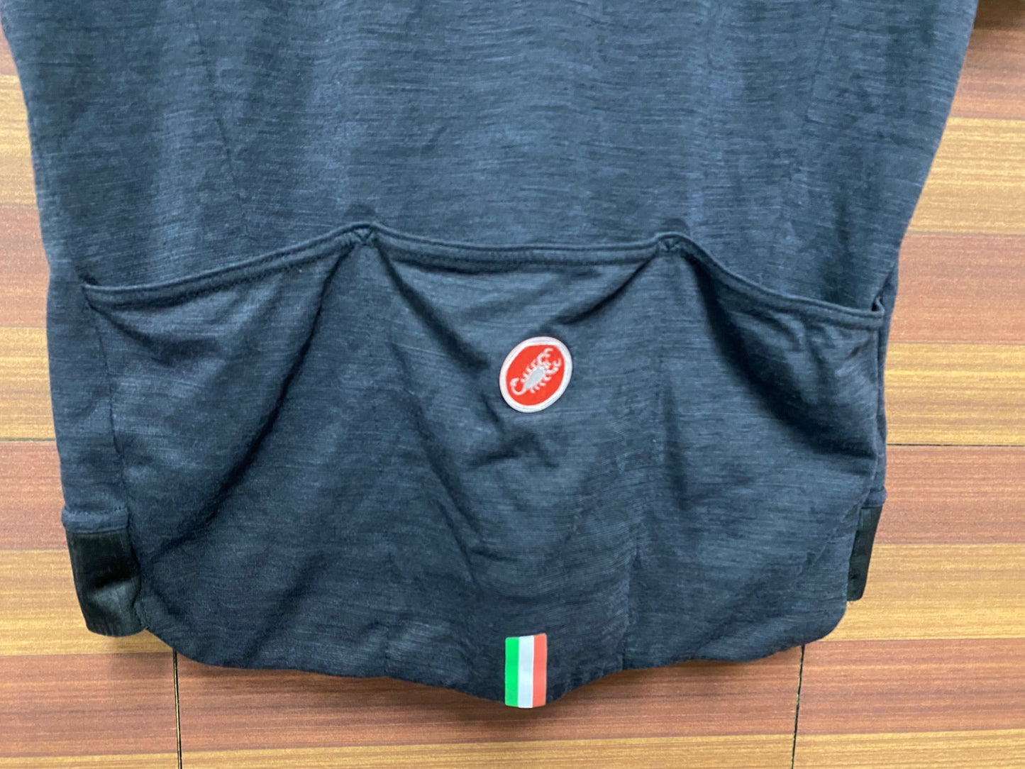 IH761 カステリ CASTELLI 半袖 サイクルジャージ 黒 M