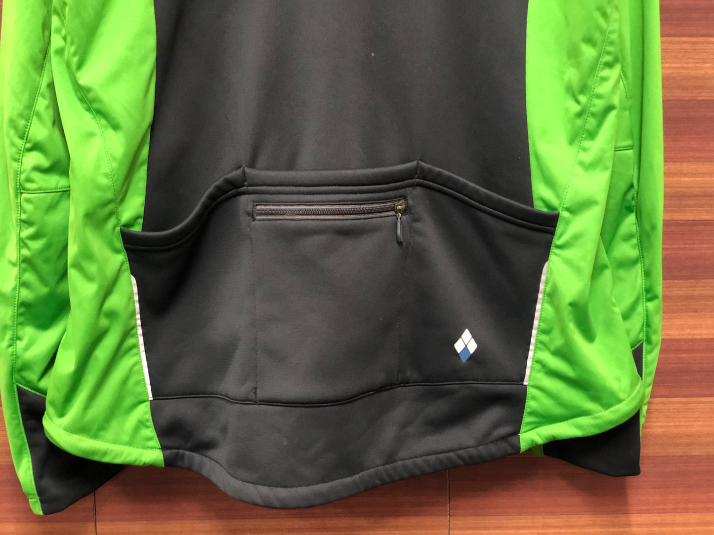 IR482 モンベル mont-bell 長袖 サイクルジャケット 紺 緑 L 裏起毛