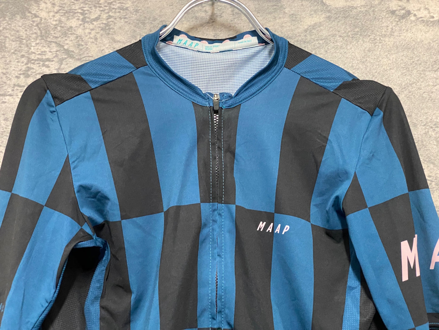 JB387 マープ MAAP PRO FIT JERSEY 半袖 サイクルジャージ 黒 青緑 M